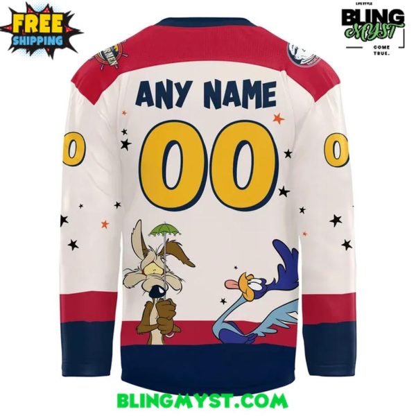 Peoria Rivermen Looney Tunes Night At Rink Edition Hockey Jersey