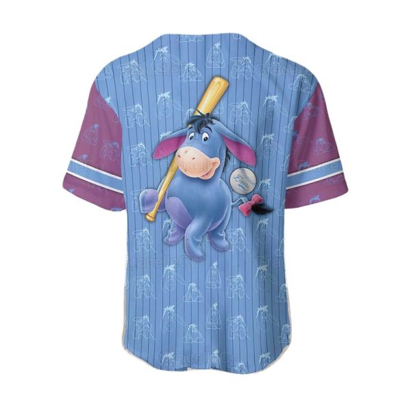 Stylish Eeyore Baseball Jersey - Unique Blue & Purple Design, Perfect For Fans!