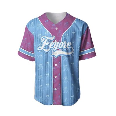 Stylish Eeyore Baseball Jersey - Unique Blue & Purple Design, Perfect For Fans!