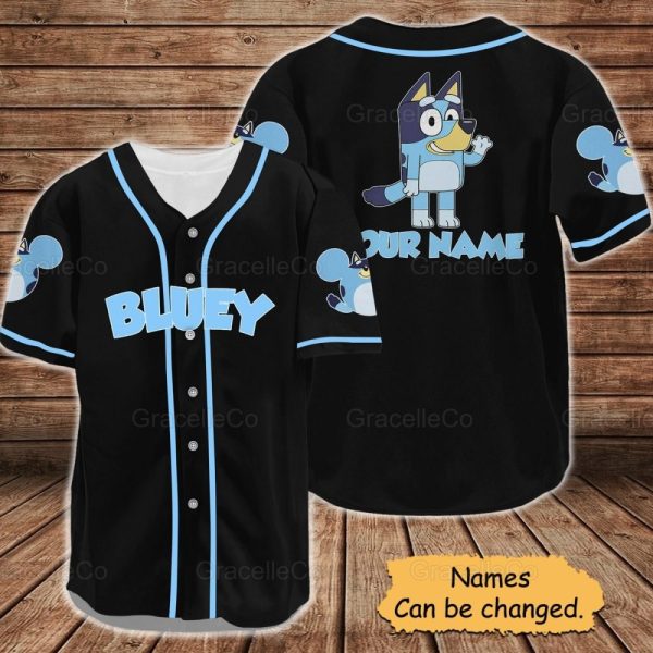 Customizable Bluey Baseball Jersey For Kids – Personalized Name & Fun Design!
