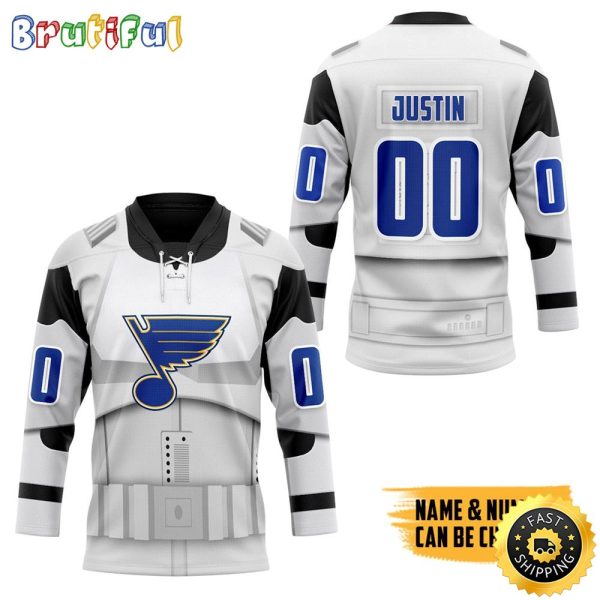 Personalized Nhl Sw X St Louis Blues May The 4Th Be With You Hockey Jersey Nhl Hockey Jerseys