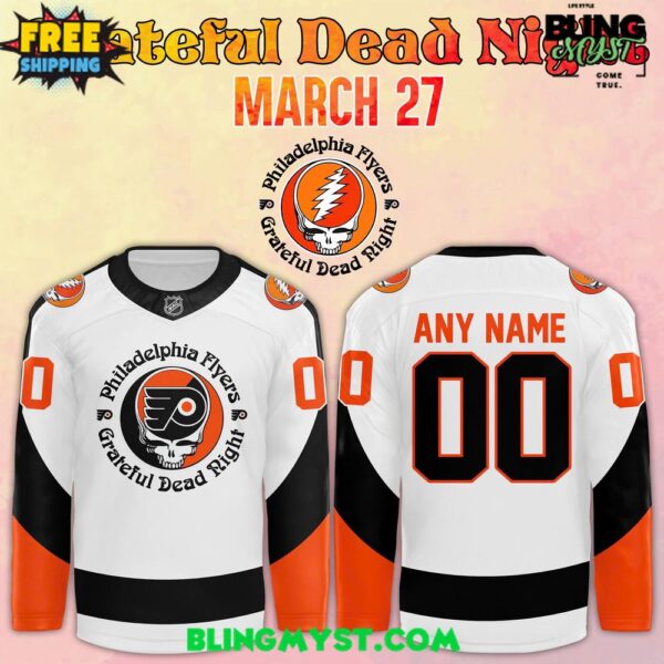 Philadelphia Flyers X Grateful Dead Night Special Edition Hockey Jersey