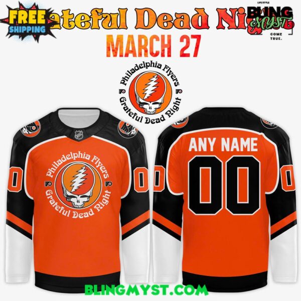 Philadelphia Flyers X Grateful Dead Night Special Edition Hockey Jersey