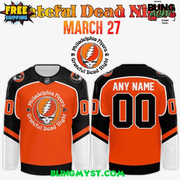 Philadelphia Flyers X Grateful Dead Night Special Edition Hockey Jersey