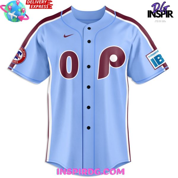 Philadelphia Phillies Nike Light Blue Custom Baseball Jersey