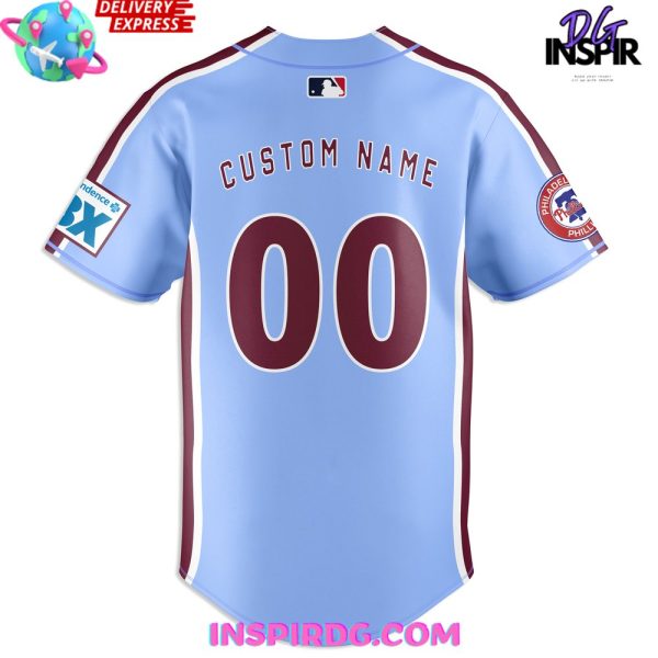 Philadelphia Phillies Nike Light Blue Custom Baseball Jersey