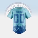 Customizable Manchester City Blue Baseball Jersey - Add Your Name & Number!