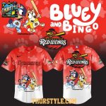 Rochester Red Wings Bluey And Bingo Anniversary 2025 Baseball Jersey