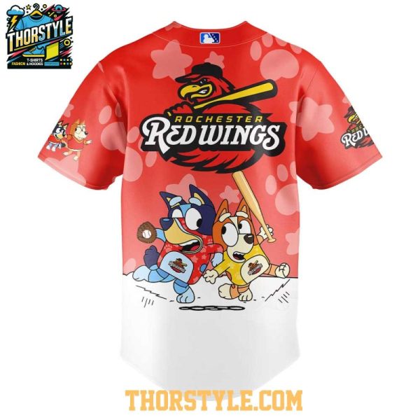 Rochester Red Wings Bluey And Bingo Anniversary 2025 Baseball Jersey