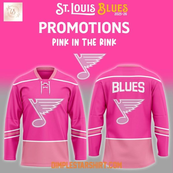 St.Louis Blues Promotions Pink In The Rink Night Hockey Jersey