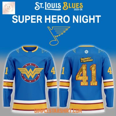 St.Louis Blues Super Hero Wonder Woman Hockey Jersey