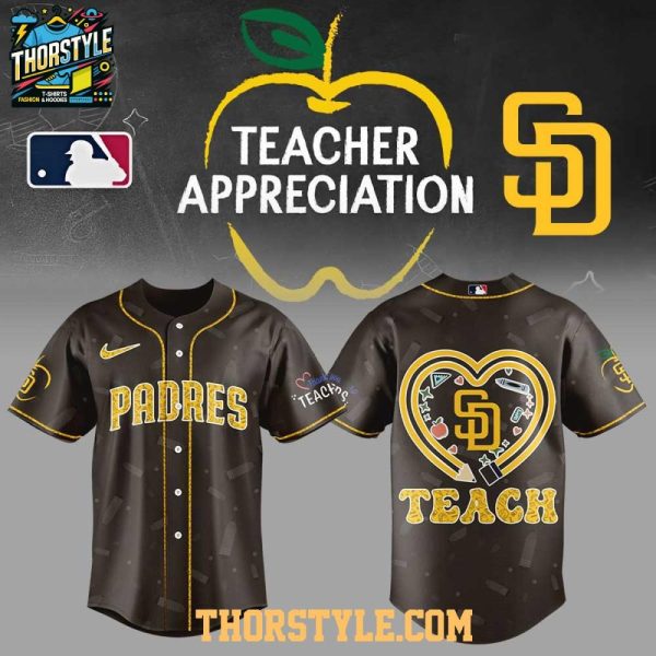 San Diego Padres Proud To Be Teacher Day 2025 Celebration Baseball Jersey
