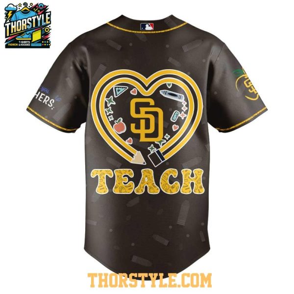 San Diego Padres Proud To Be Teacher Day 2025 Celebration Baseball Jersey