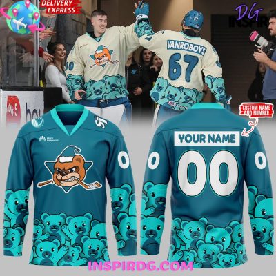 San Jose Barracuda Teddy Bear Edition Blue Hockey Jersey