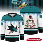 San Jose Sharks Christmas Tree Custom Hockey Jersey