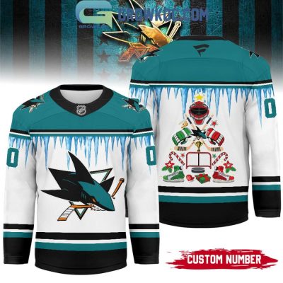 San Jose Sharks Christmas Tree Custom Hockey Jersey
