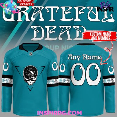 San Jose Sharks Grateful Dead Night 2024 Blue Hockey Jersey