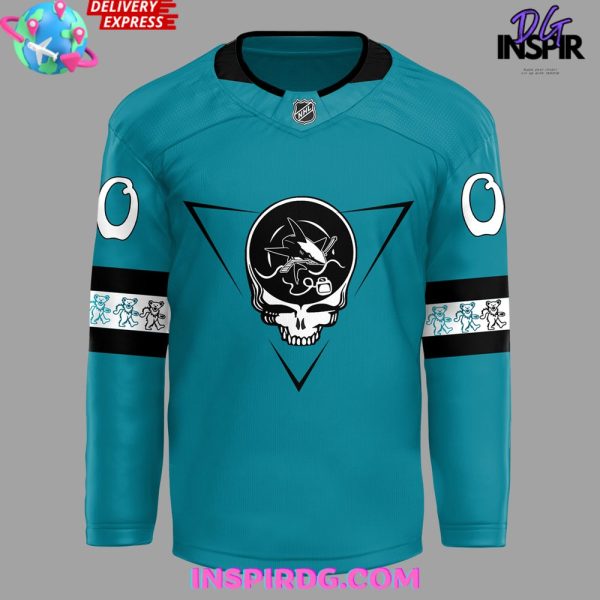 San Jose Sharks Grateful Dead Night 2024 Blue Hockey Jersey