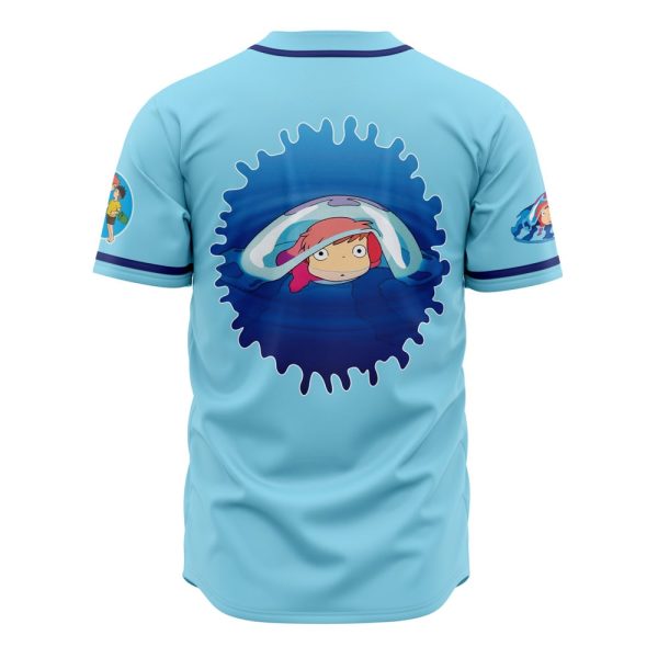 Sea Creatures Ponyo Studio Ghibli Baseball Jersey