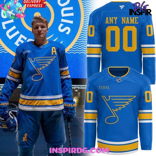 St. Louis Blues Authentic Replica Custom Hockey Jersey