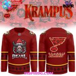St. Louis Blues Christmas Devil Krampus Holiday Hockey Jersey