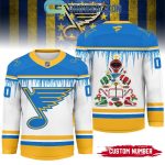 St. Louis Blues Christmas Tree Custom Hockey Jersey