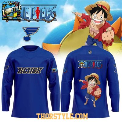 St. Louis Blues One Piece Into The Grand Line 2026 Hockey Jersey