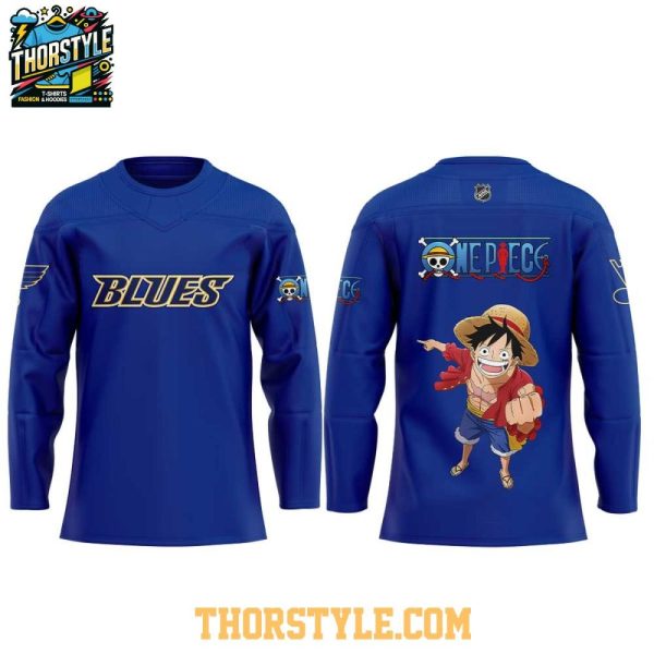 St. Louis Blues One Piece Into The Grand Line 2026 Hockey Jersey