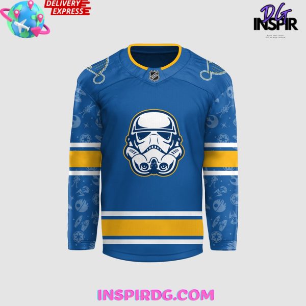 St. Louis Blues X Star Wars Night 2024 Blue Hockey Jersey
