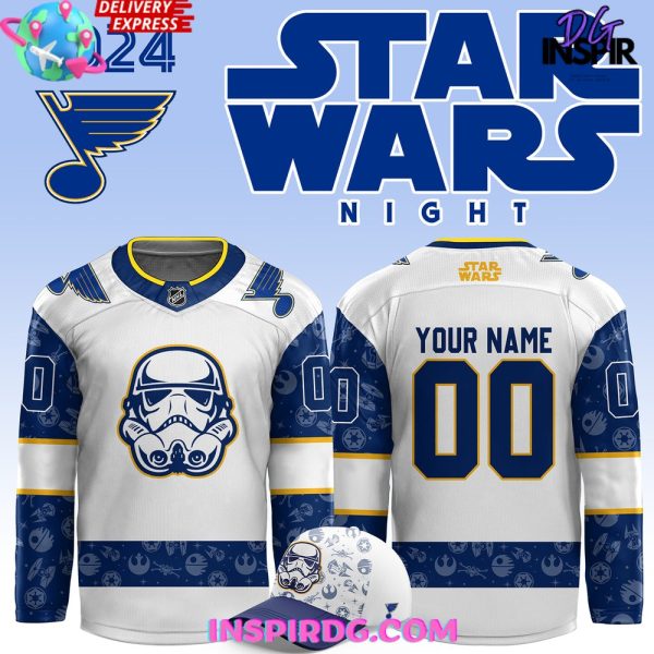 St. Louis Blues X Star Wars Night 2024 Custom Hockey Jersey