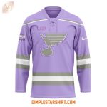 St.Louis Blues Hockey Fights Cancer Lavender Chase Hockey Jersey