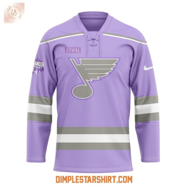 St.Louis Blues Hockey Fights Cancer Lavender Chase Hockey Jersey