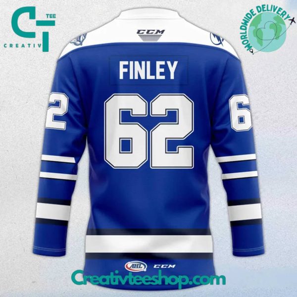 Syracuse Crunch Jack Finley Reverse Retro Special Blue Hockey Jersey
