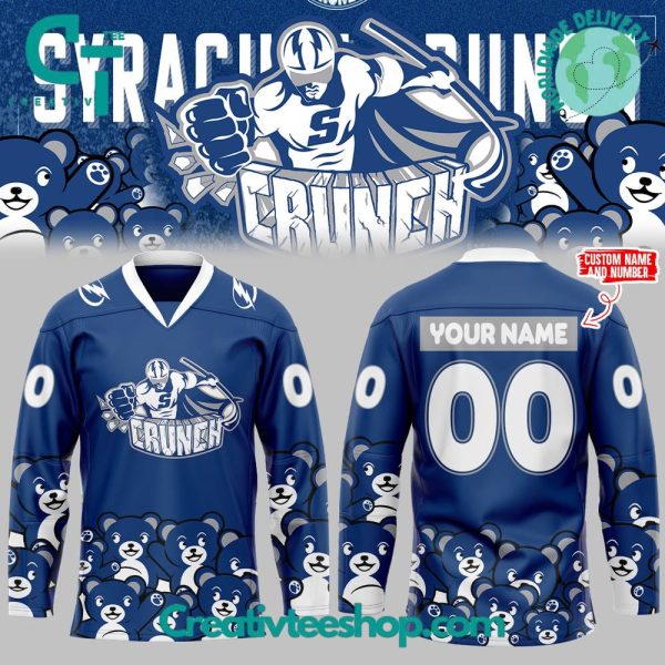 Syracuse Crunch X Teddy Bear Toss Blue Hockey Jersey