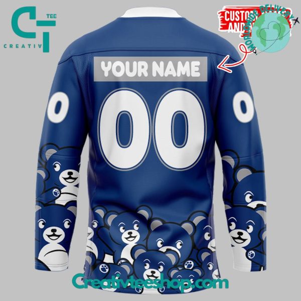 Syracuse Crunch X Teddy Bear Toss Blue Hockey Jersey