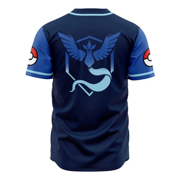 Team Mystic Blue Baseball Jersey - Stylish Gamer Apparel For Pokémon Fans