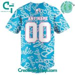 Texas Rangers X Barbie Night Game Special Blue Baseball Jersey