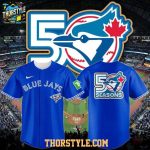 Toronto Blue Jays 50Th Anniversary 1976-2026 Personalized Baseball Jersey