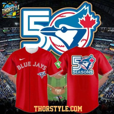 Toronto Blue Jays 50Th Anniversary 1976-2026 Personalized Baseball Jersey