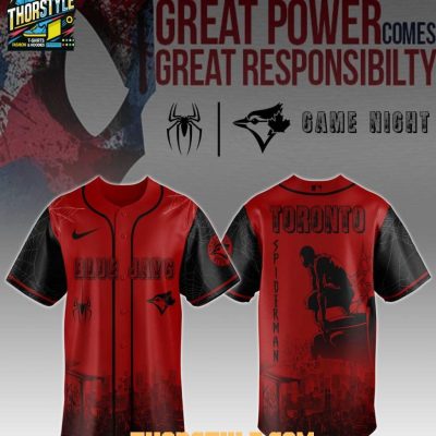 Toronto Blue Jays Celebrating Spider Man Game Night 2025 Baseball Jersey