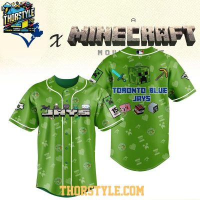 Toronto Blue Jays Enjoying 2025 Minecraft Green Time Baseball Jersey