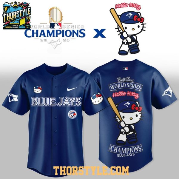 Toronto Blue Jays Hello Kitty World Series 2025 Champs 2025 Baseball Jersey