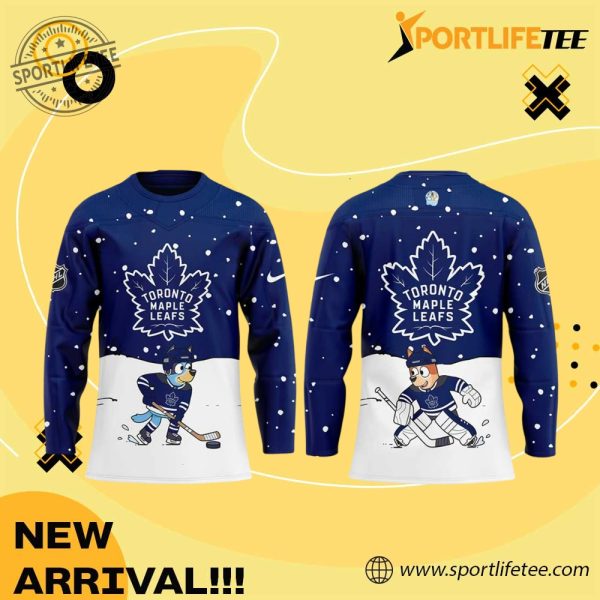 Toronto Maple Leafs X Bluey And Bingo Hockey Jersey