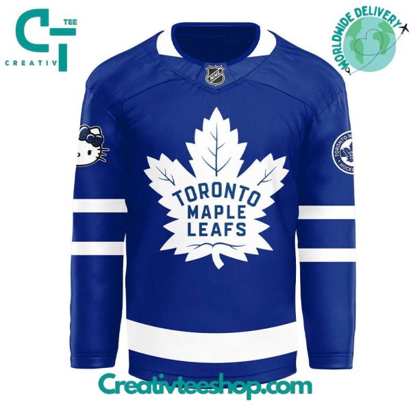 Toronto Maple Leafs X Hello Kitty 50Th Anniversary Blue Hockey Jersey