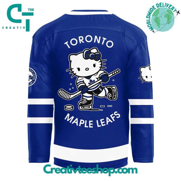 Toronto Maple Leafs X Hello Kitty 50Th Anniversary Blue Hockey Jersey