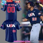 Usa Baseball Wbsc Premier12 2024 Blue Baseball Jersey