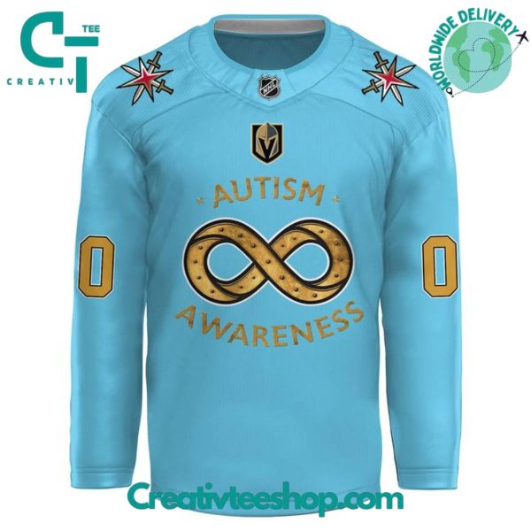 Vegas Golden Knights X Autism Awareness 2025 Special Blue Hockey Jersey