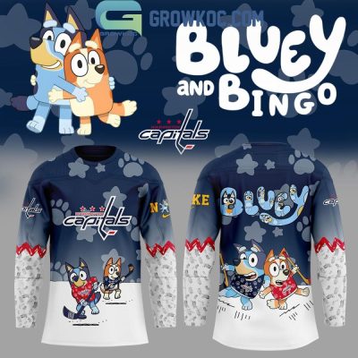 Washington Capitals Bluey And Bingo 2025 Hockey Jersey