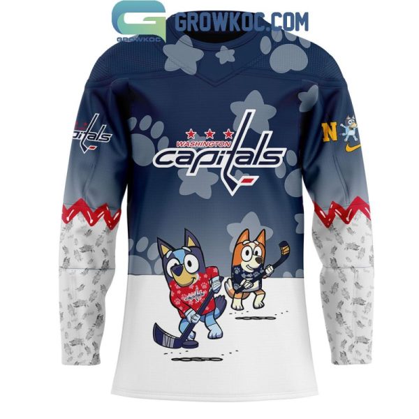 Washington Capitals Bluey And Bingo 2025 Hockey Jersey