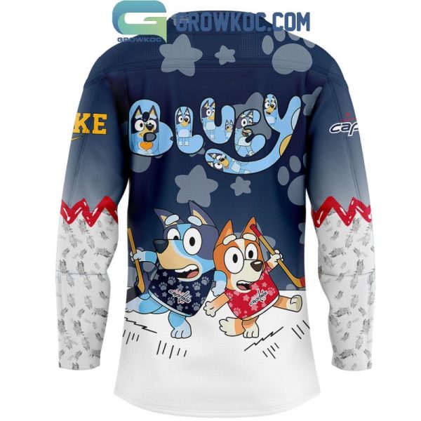 Washington Capitals Bluey And Bingo 2025 Hockey Jersey